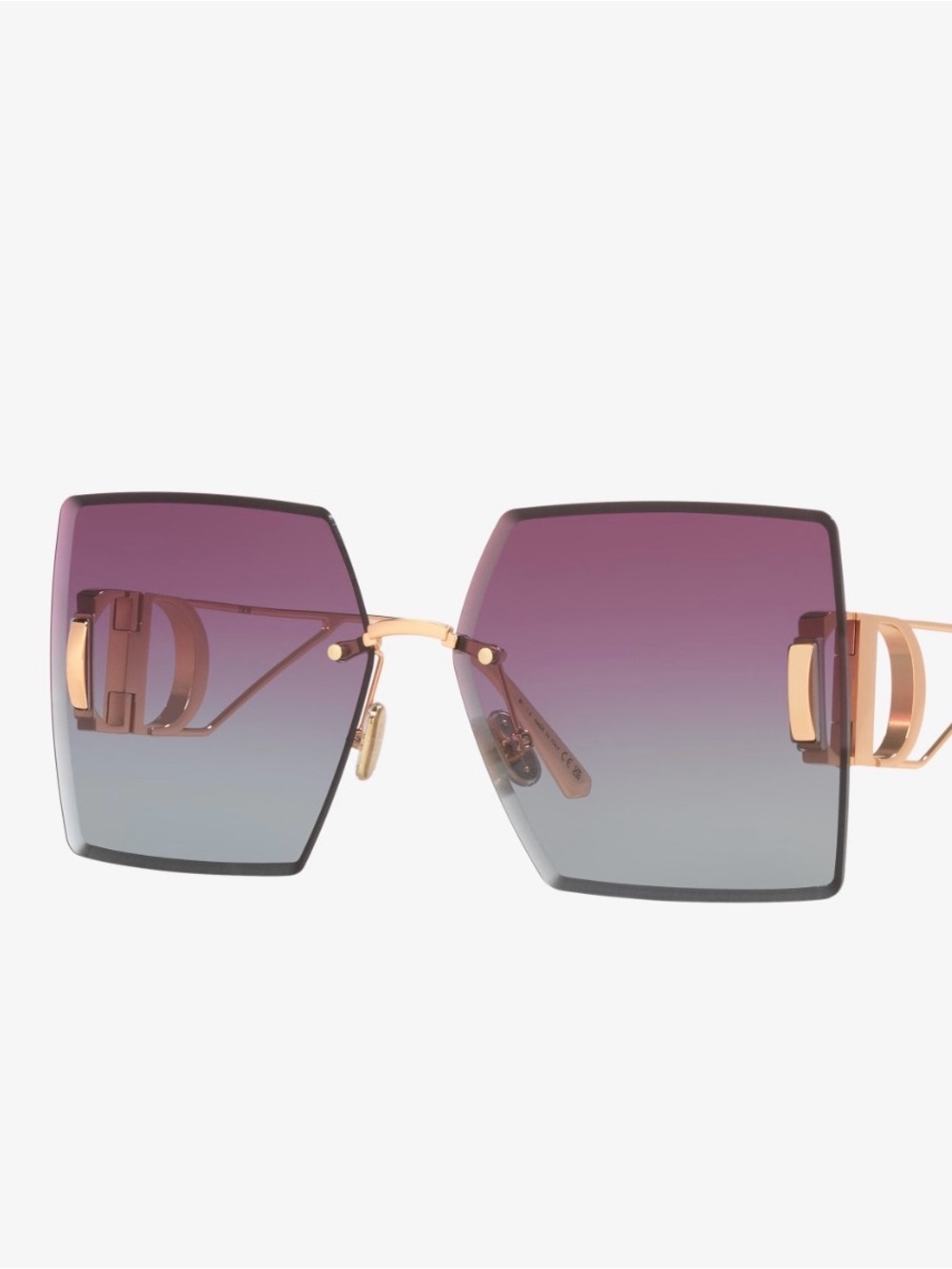 Dior Rimless Gradient Purple Sunglasses